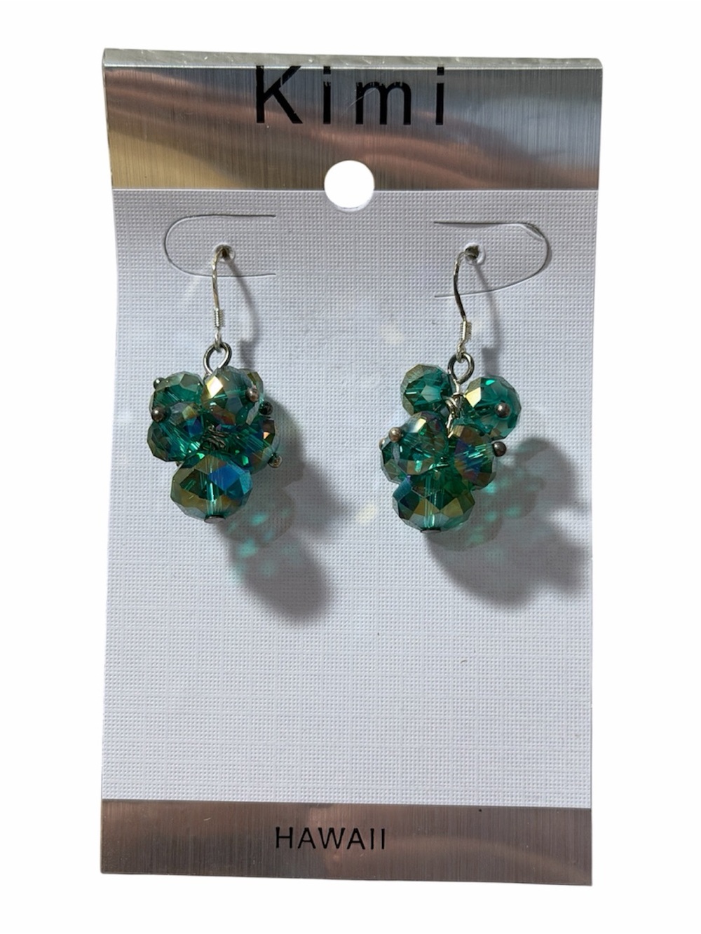 Kimi Emerald Green Cluster Drop Earrings